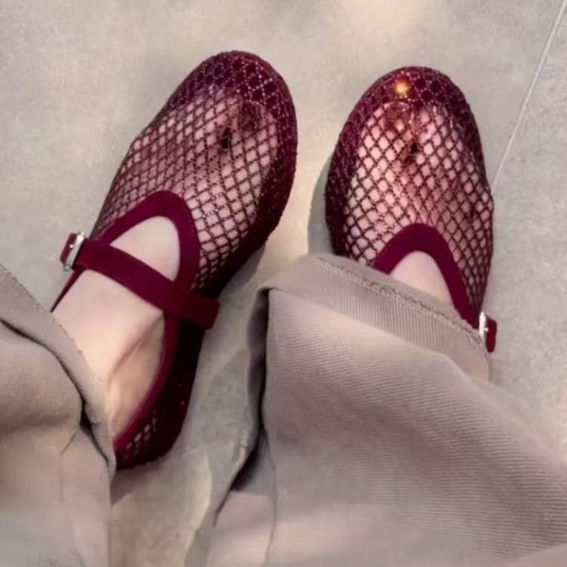 Hollow Rhinestone Baotou Sanda - مراجعة Women'S Fashion Footwear وسعره