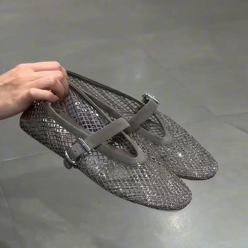 Hollow Rhinestone Baotou Sanda - مراجعة Women'S Fashion Footwear وسعره