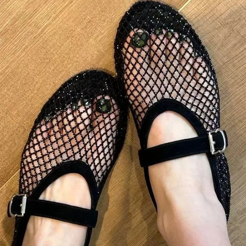 Hollow Rhinestone Baotou Sanda - مراجعة Women'S Fashion Footwear وسعره