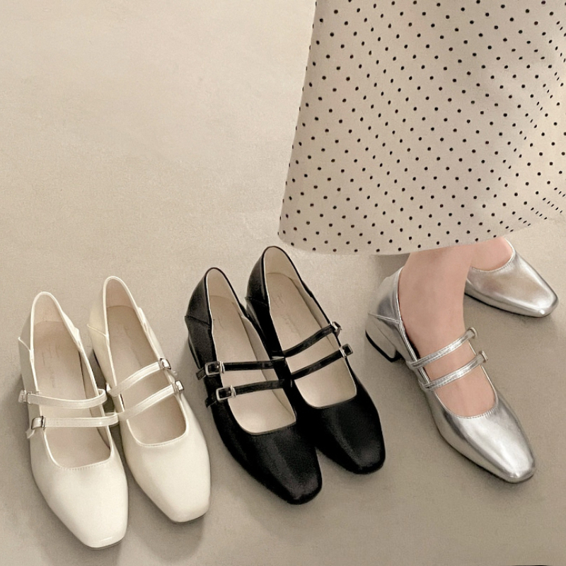 Square Toe Low Heel Women Silv - مراجعة Women'S Fashion Footwear وسعره
