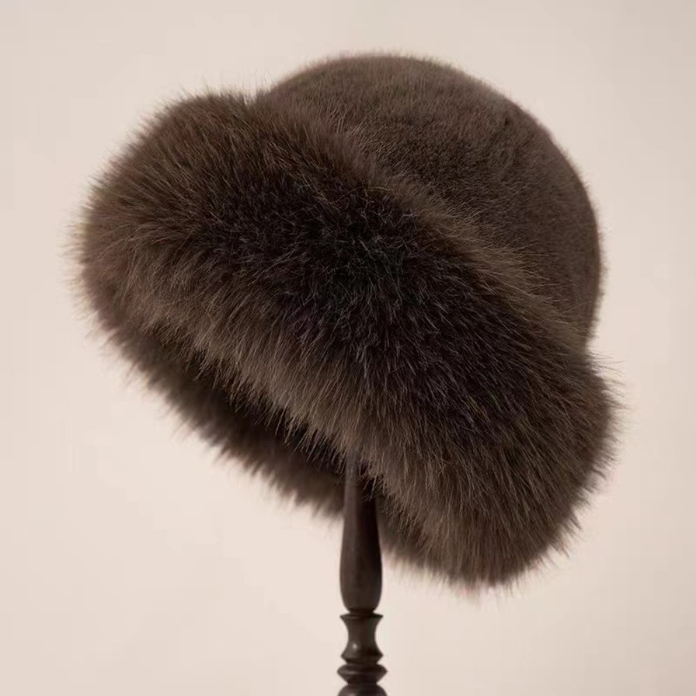 New Warm Fluffy Fur Bucket Hat - مراجعة Bucket Hat Women وسعره