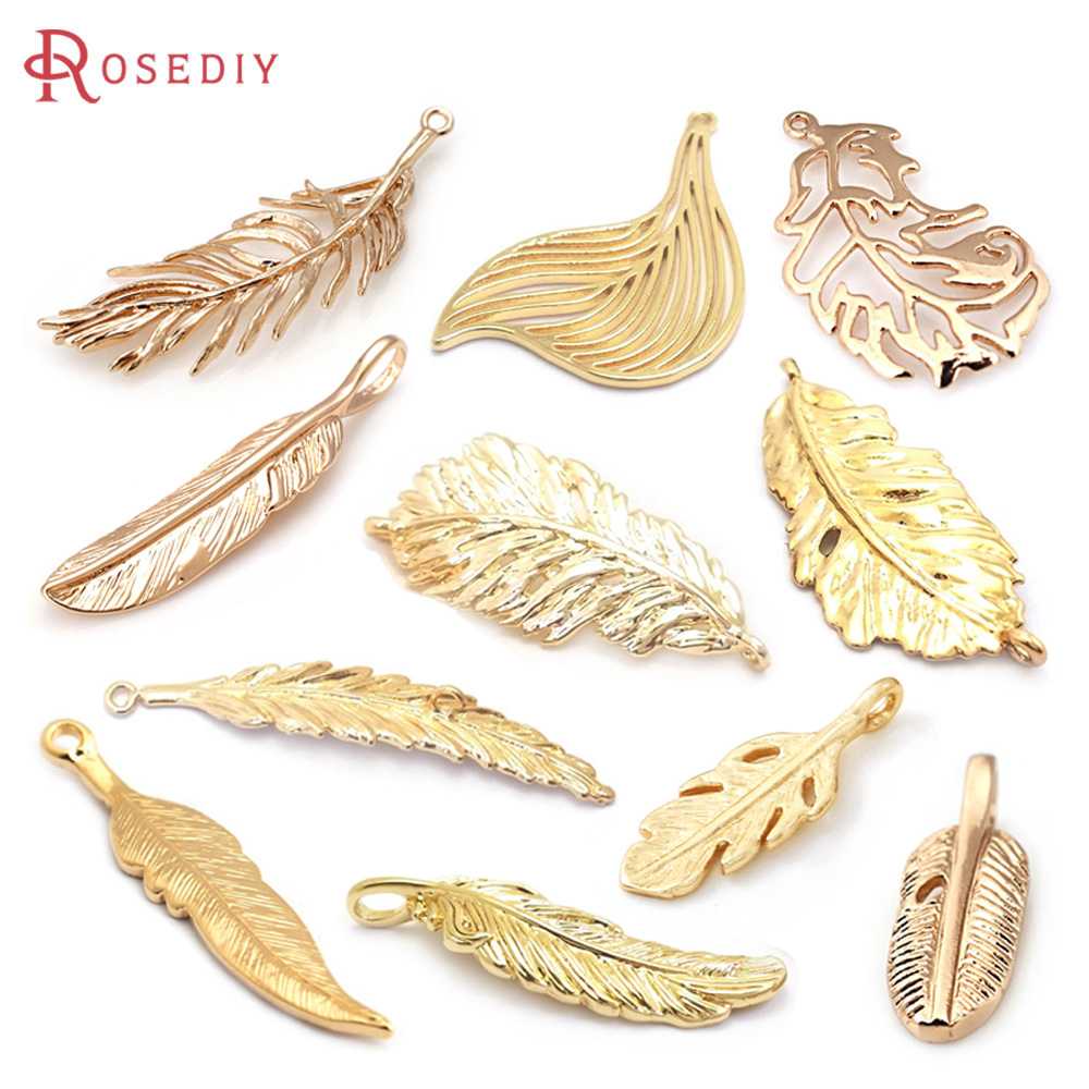 18K Gold Color Brass Feather C - مراجعة Women Fashion Jewellery وسعره