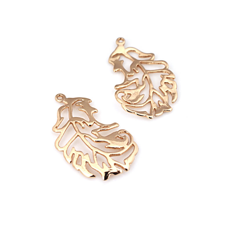 18K Gold Color Brass Feather C - مراجعة Women Fashion Jewellery وسعره