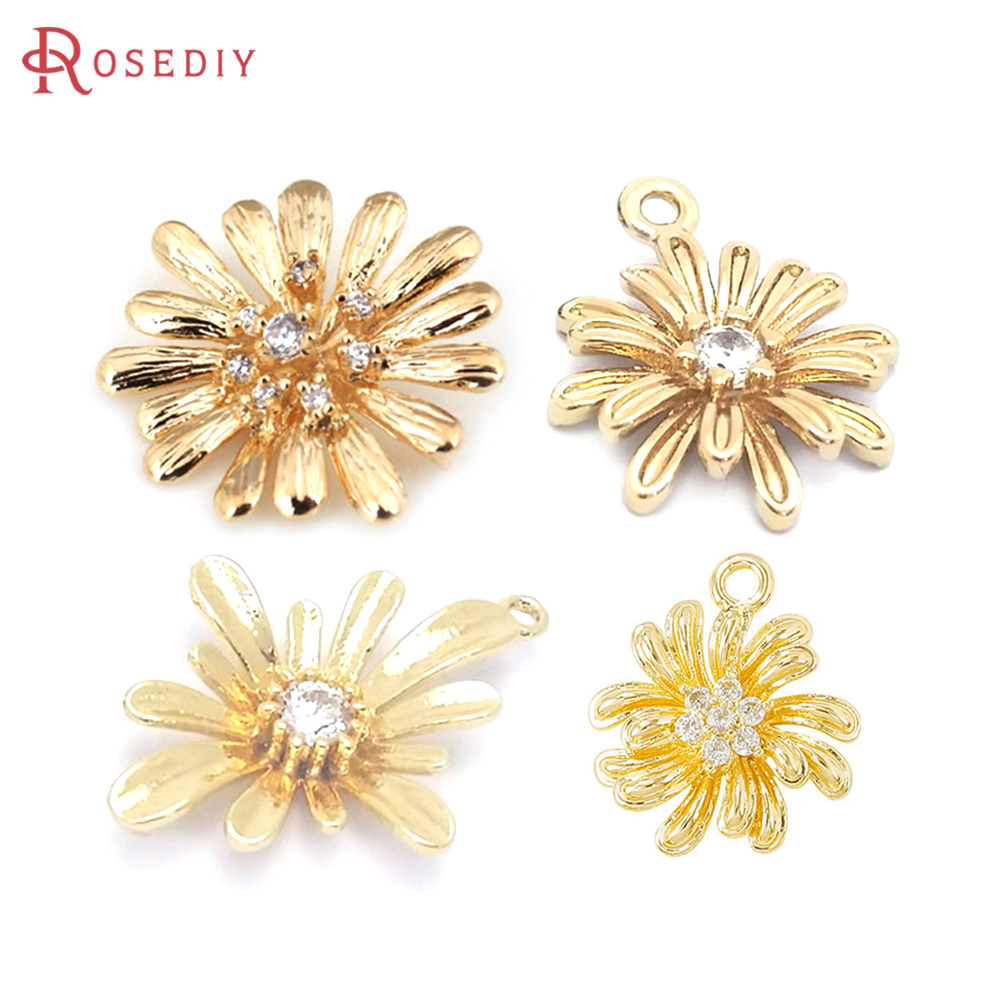18K Gold Color Brass Sunflower - مراجعة Women Fashion Jewellery وسعره