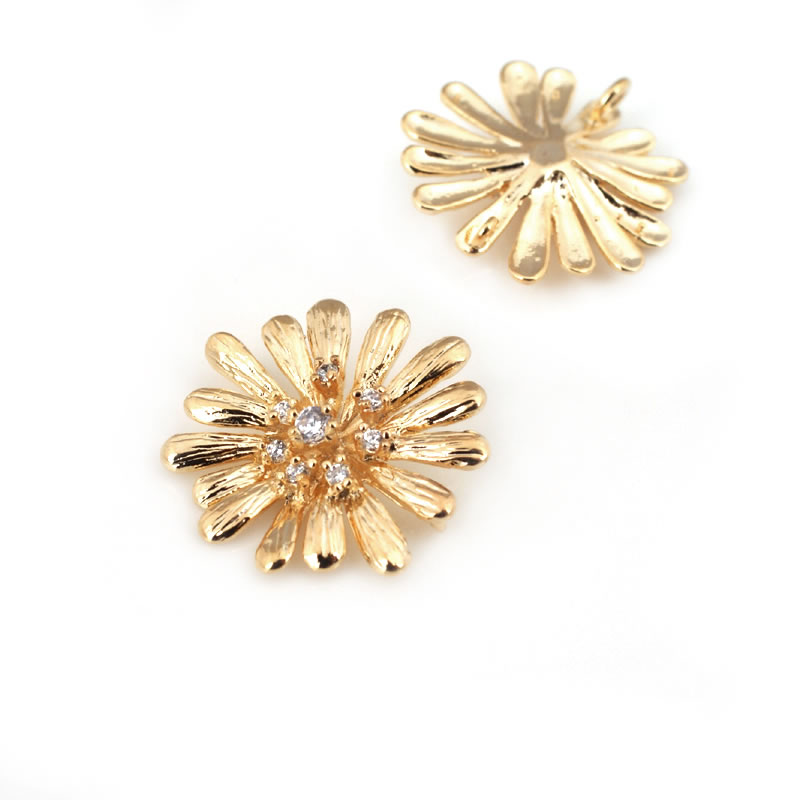 18K Gold Color Brass Sunflower - مراجعة Women Fashion Jewellery وسعره
