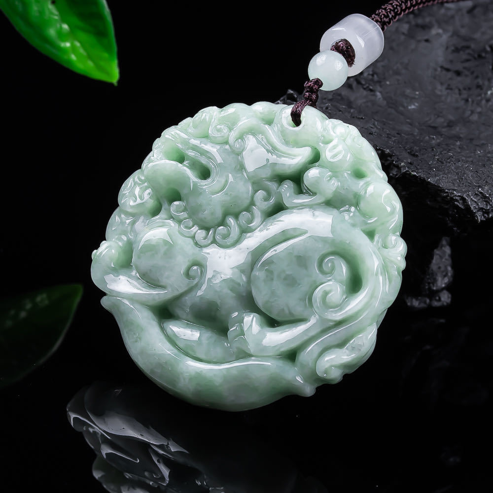 Natural Myanmar Jadeite Pixiu  - مراجعة Women Fashion Necklace وسعره