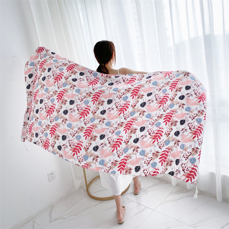 90x185cm Cotton Linen Print Su - مراجعة Printed Wrap Skirt وسعره