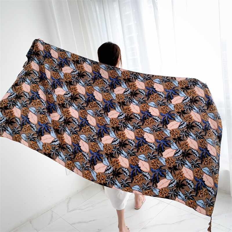 90x185cm Cotton Linen Print Su - مراجعة Printed Wrap Skirt وسعره